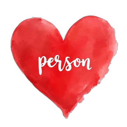watercolor, red, heart, inscription transparent PNG cut-out