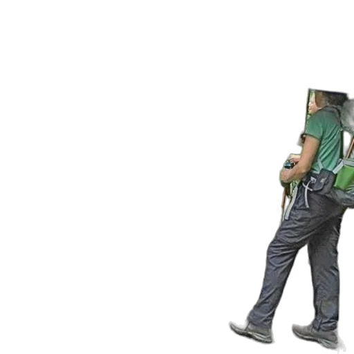 jacket, hat, staff, umbrella, 3d render, concept art, pixel art, photorealistic transparent PNG cut-out