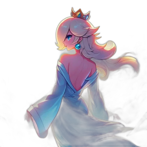 crown, dress, staff, creature, watercolor, concept art, anime, pixel art transparent PNG cut-out