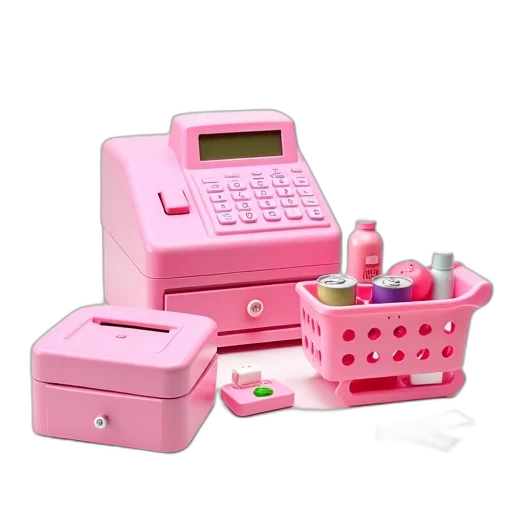 furniture, jewelry, vaporwave, 3d render, pastel, pink, toy, cash transparent PNG cut-out