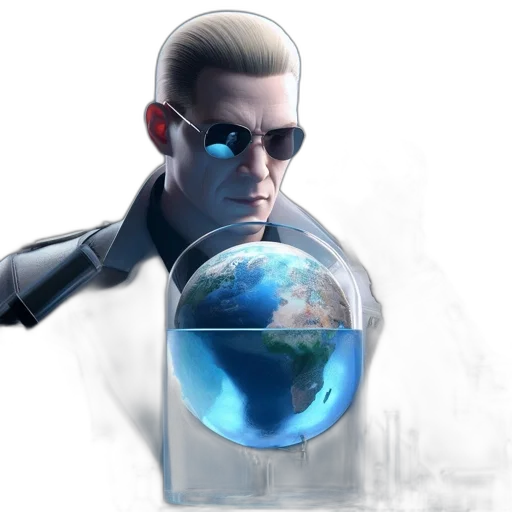robot, jacket, concept art, 3d render, cyberpunk, comic book art, outer space, man transparent PNG cut-out