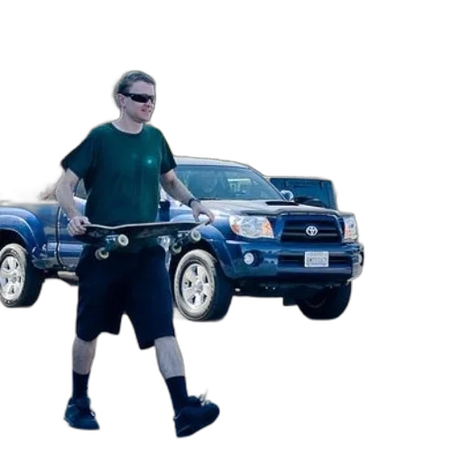 car, weapon, sword, staff, man, green, shirt, black transparent PNG cut-out