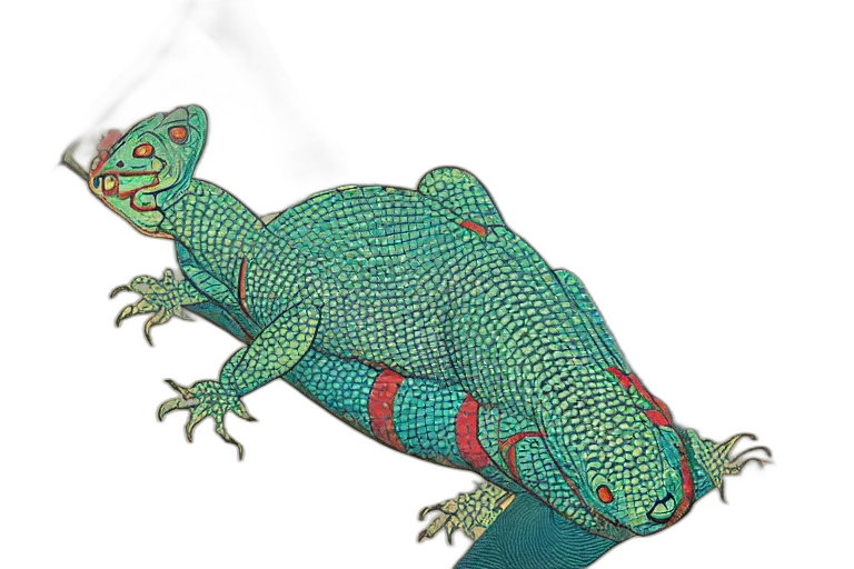 dragon, animal, creature, staff transparent PNG cut-out
