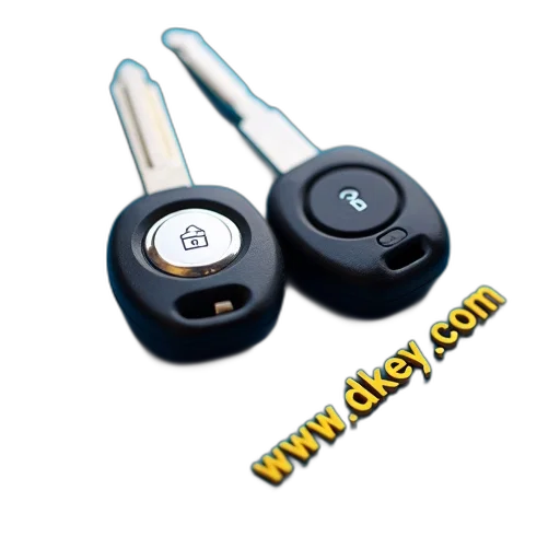two, black, remote, car, keys, silver, button, top transparent PNG cut-out