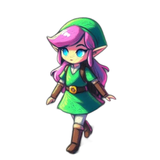 staff, dress, hat, weapon, pixel art, concept art, fantasy art, 3d render transparent PNG cut-out