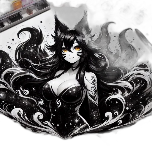 mask, dragon, dress, fantasy art, concept art, watercolor, pixel art, fire transparent PNG cut-out