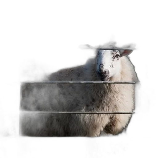 animal, jewelry, sword, hair, photorealistic, 3d render, concept art, sheep transparent PNG cut-out