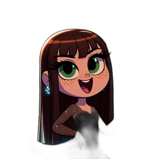 hair, dress, staff, face, cartoon, concept art, anime, pixel art transparent PNG cut-out