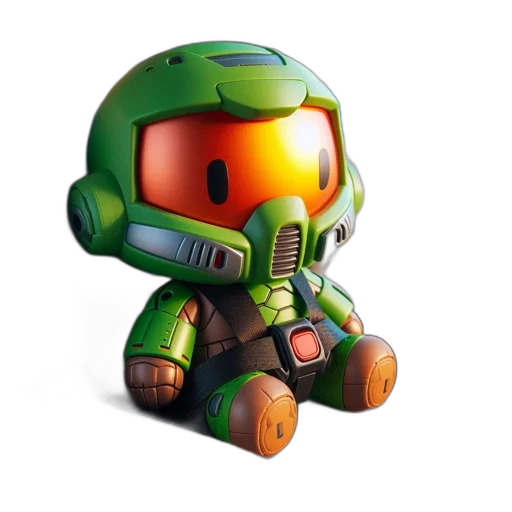 robot, 3d render, concept art, pixel art, small, robotic, toy, seated transparent PNG cut-out