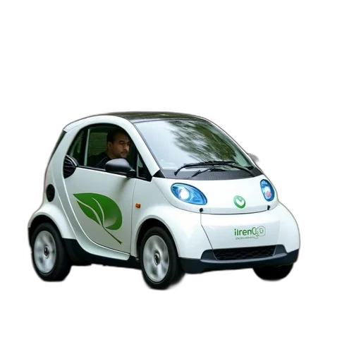 car, robot, animal, 3d render, small, white, electric, word transparent PNG cut-out