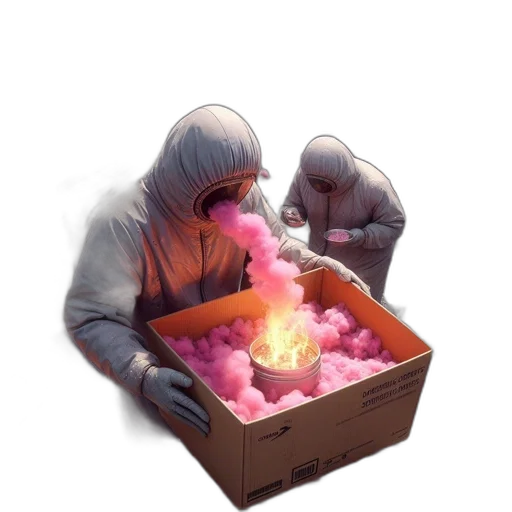 mask, creature, furniture, jacket, concept art, 3d render, photorealistic, fire transparent PNG cut-out
