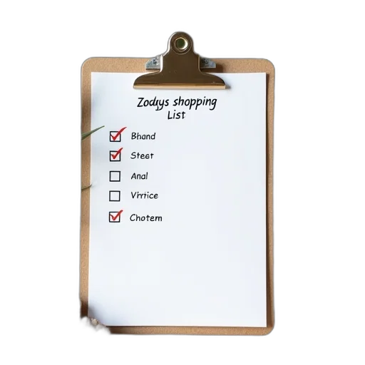clipboard, xmas, shopping, list, some, christmas, plants transparent PNG cut-out