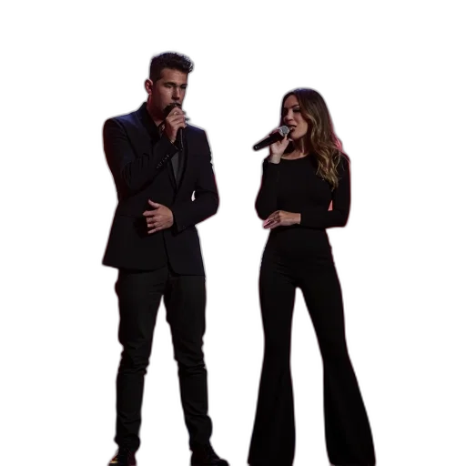 jacket, second, image, shows, concert, scene, male, female transparent PNG cut-out