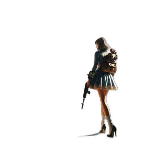 dress, weapon, animal, staff, concept art, pixel art, 3d render, photorealistic transparent PNG cut-out
