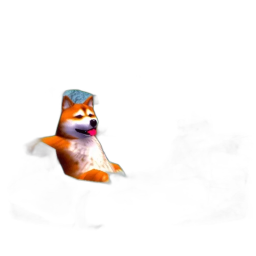 animal, staff, creature, hat, 3d render, concept art, pixel art, vaporwave transparent PNG cut-out