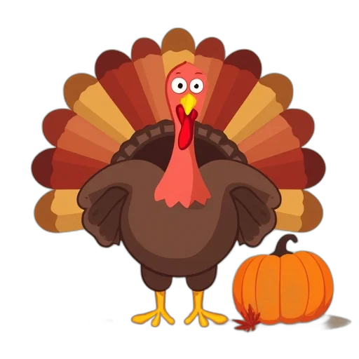 cartoon, turkey, gobble, thanksgiving transparent PNG cut-out