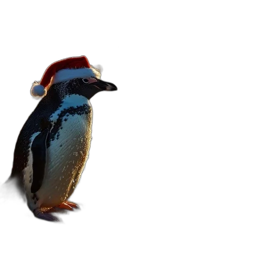 animal, hat, creature, crown, 3d render, photorealistic, concept art, penguin transparent PNG cut-out
