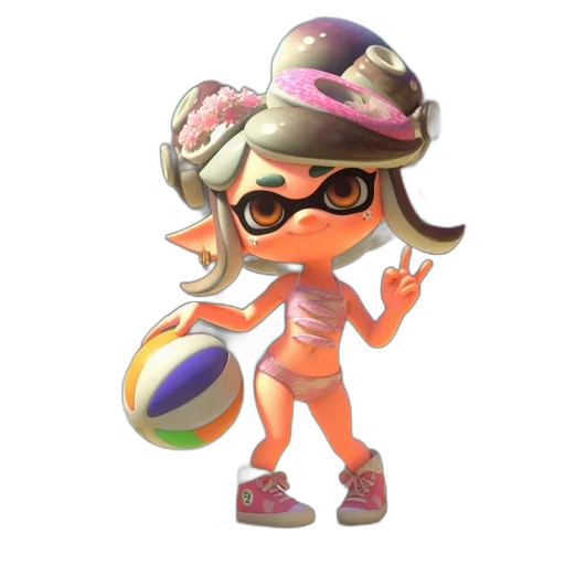 weapon, dress, staff, hat, 3d render, concept art, vaporwave, cartoon transparent PNG cut-out