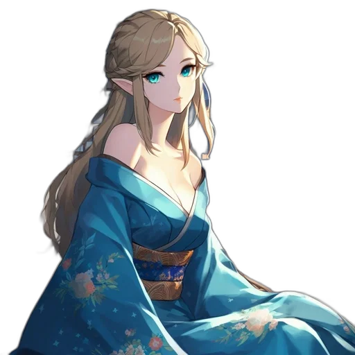 dress, staff, pixel art, fantasy art, concept art, anime, blue, pastel transparent PNG cut-out