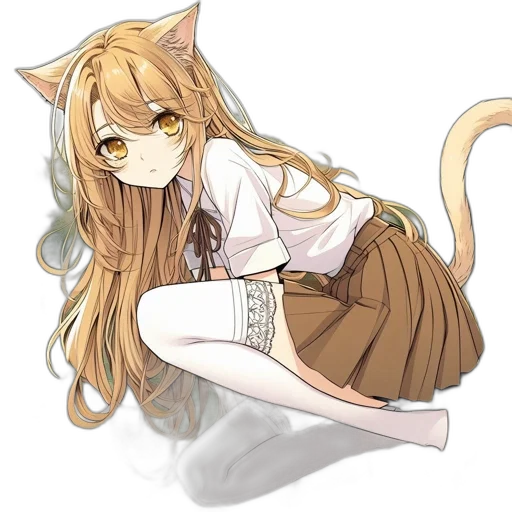 staff, animal, dress, creature, anime, fantasy art, watercolor, concept art transparent PNG cut-out
