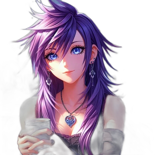 jewelry, dress, bottle, face, anime, fantasy art, pixel art, concept art transparent PNG cut-out