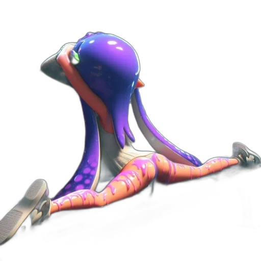 creature, animal, staff, weapon, concept art, 3d render, vaporwave, watercolor transparent PNG cut-out