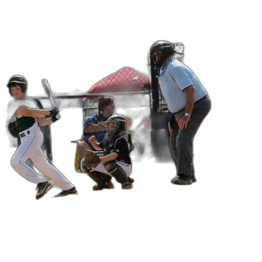 weapon, staff, baseball, player, bat, catcher, umpire, behind transparent PNG cut-out