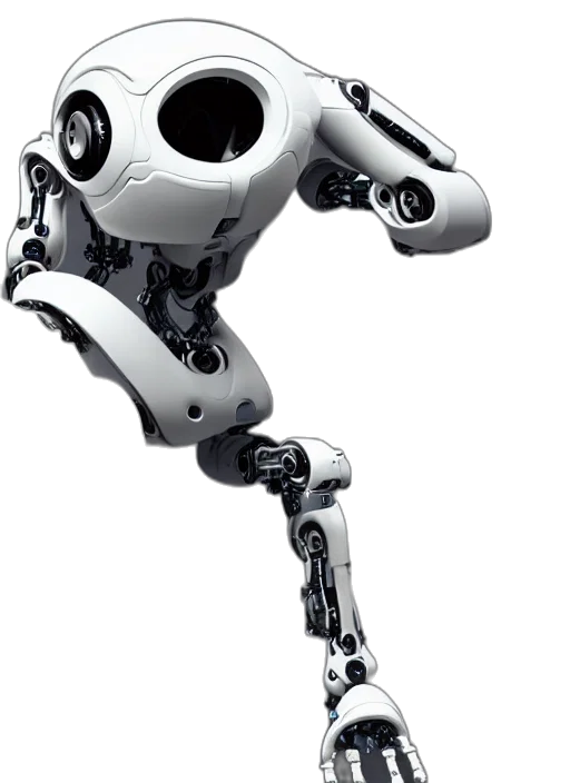 robot, staff, weapon, 3d render transparent PNG cut-out