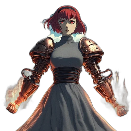 dress, weapon, staff, sword, concept art, fantasy art, comic book art, pixel art transparent PNG cut-out