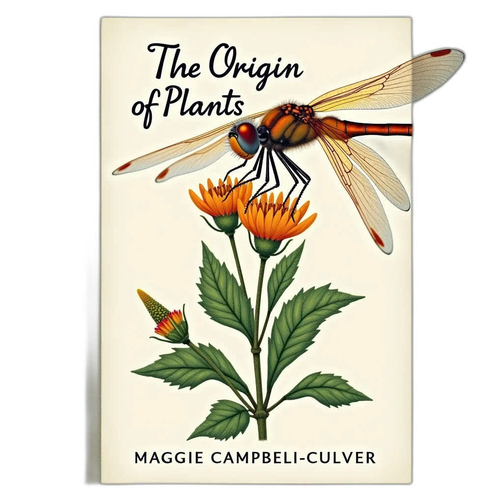flower, cover, book, origin, plants, maggie, campbell-culver, featuring transparent PNG cut-out