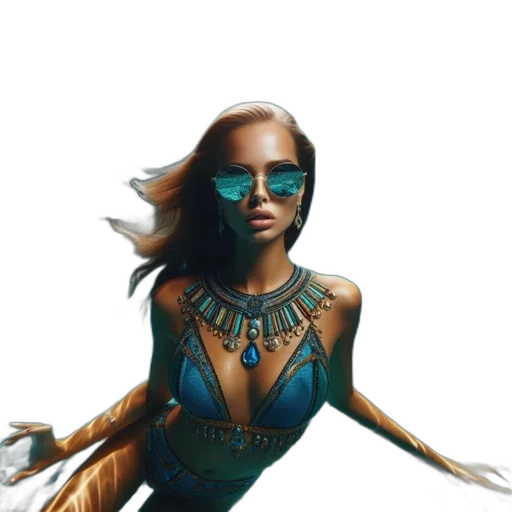 jewelry, mask, concept art, fantasy art, comic book art, 3d render, opulent, underwater transparent PNG cut-out