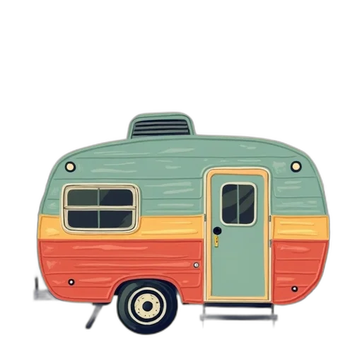 car, furniture, concept art, 3d render, watercolor, cartoon, earth tones, colorful transparent PNG cut-out