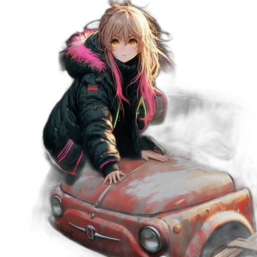 car, jacket, animal, weapon, photorealistic, concept art, anime, fantasy art transparent PNG cut-out