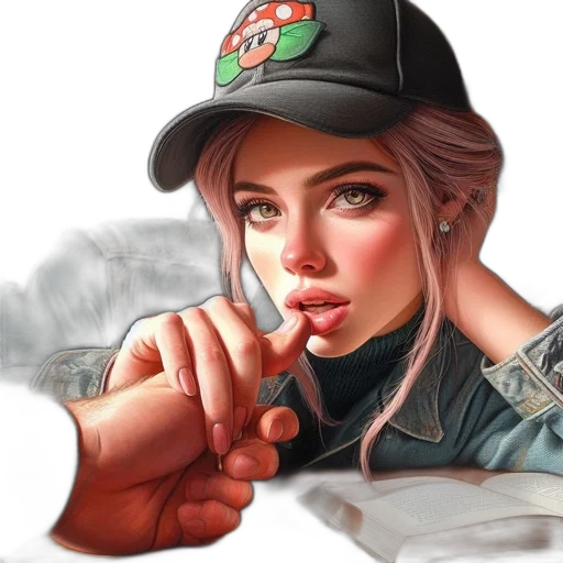 jacket, hat, face, weapon, photorealistic, fantasy art, oil painting, concept art transparent PNG cut-out