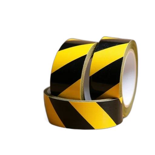 jewelry, 3d render, two, rolls, black, yellow, striped, tape transparent PNG cut-out