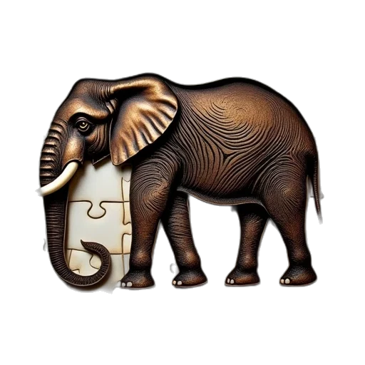 animal, furniture, jewelry, concept art, 3d render, photorealistic, fantasy art, elephant transparent PNG cut-out