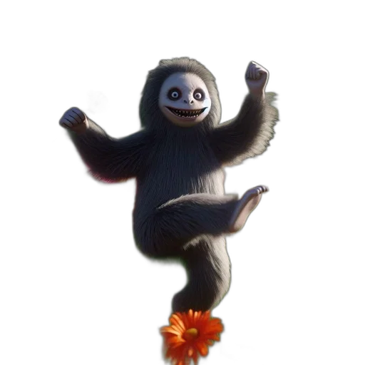 creature, animal, staff, robot, 3d render, concept art, photorealistic, animated transparent PNG cut-out
