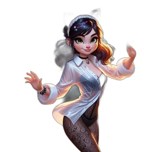 staff, dress, concept art, fantasy art, pixel art, 3d render, young, woman transparent PNG cut-out