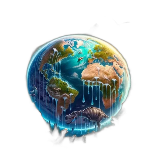 umbrella, concept art, pixel art, fantasy art, 3d render, blue, prehistoric, earth transparent PNG cut-out