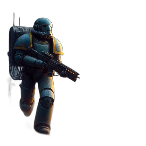 robot, weapon, staff, concept art, 3d render, pixel art, cyberpunk, outer space transparent PNG cut-out