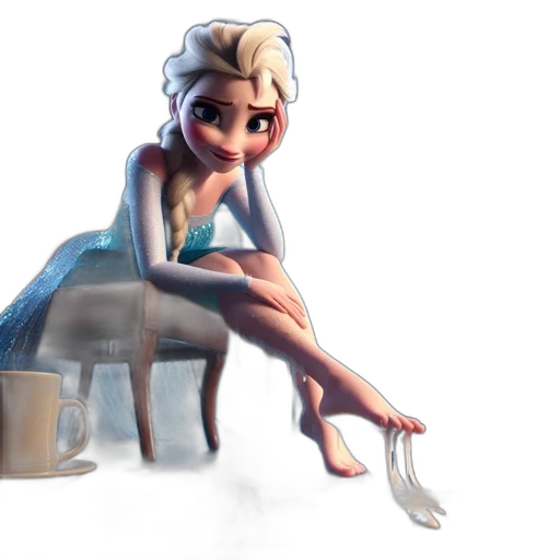 dress, furniture, robot, concept art, 3d render, fantasy art, cartoon, snow transparent PNG cut-out