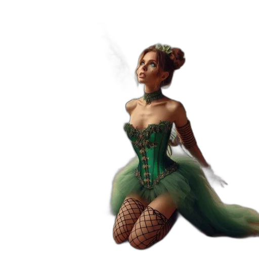 dress, concept art, fantasy art, 3d render, pixel art, green, fairy, pirate transparent PNG cut-out