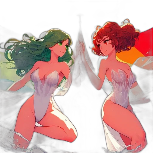 concept art, comic book art, fantasy art, pixel art, underwater, fire, outer space, red transparent PNG cut-out