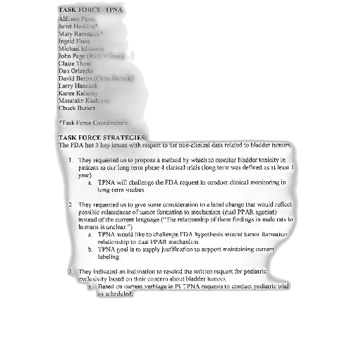 document, titled, task, force, tpna, lists, various, individuals transparent PNG cut-out