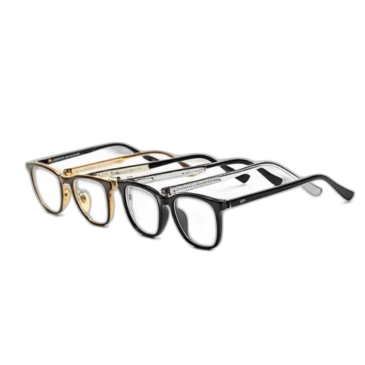 furniture, 3d render, set, six, eyeglasses, different, colored, frames transparent PNG cut-out