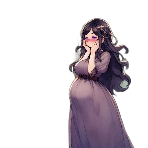 dress, staff, concept art, pixel art, fantasy art, anime, pastel, dark transparent PNG cut-out