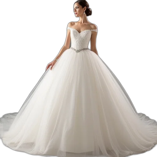 dress, photorealistic, simple, princess transparent PNG cut-out