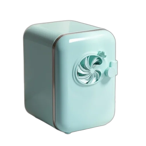 jewelry, furniture, 3d render, pastel, green, blue, mini, fridge transparent PNG cut-out