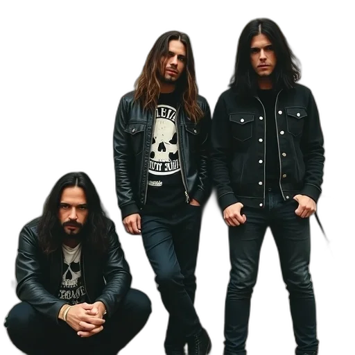 jacket, hair, first, image, shows, group, three, people transparent PNG cut-out