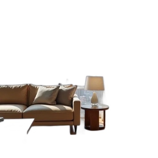furniture, 3d render, photorealistic, concept art, forest, earth tones, golden, monochrome transparent PNG cut-out